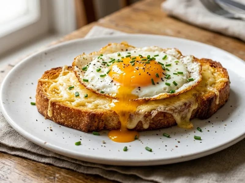 Тост с яйцом и сыром