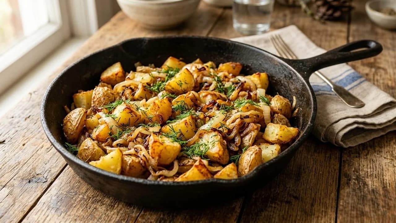 Жареная картошка с луком